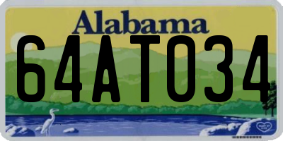 AL license plate 64AT034