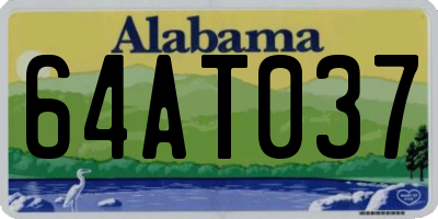 AL license plate 64AT037