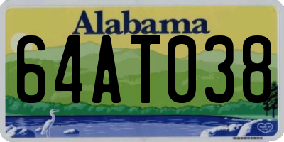 AL license plate 64AT038