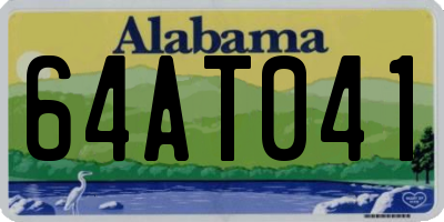 AL license plate 64AT041