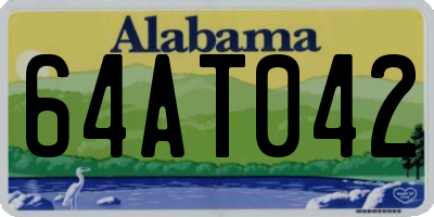 AL license plate 64AT042