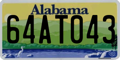 AL license plate 64AT043