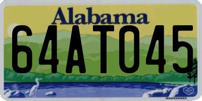AL license plate 64AT045