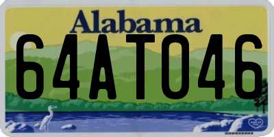 AL license plate 64AT046
