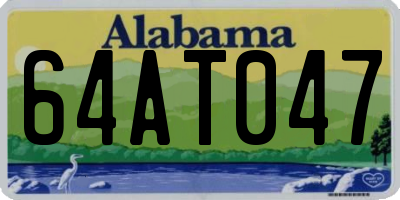 AL license plate 64AT047
