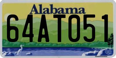 AL license plate 64AT051