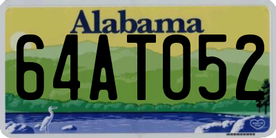 AL license plate 64AT052