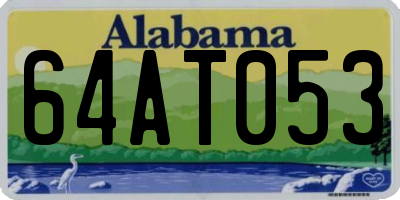 AL license plate 64AT053