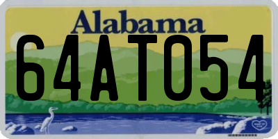 AL license plate 64AT054