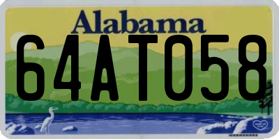 AL license plate 64AT058