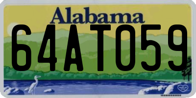 AL license plate 64AT059