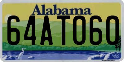 AL license plate 64AT060