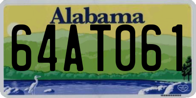 AL license plate 64AT061