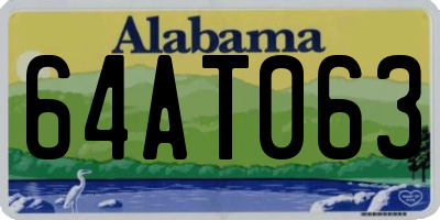 AL license plate 64AT063