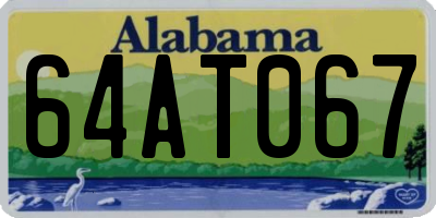 AL license plate 64AT067