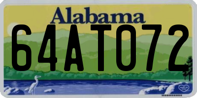 AL license plate 64AT072