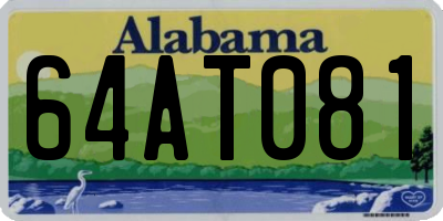 AL license plate 64AT081