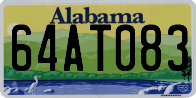 AL license plate 64AT083