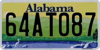 AL license plate 64AT087