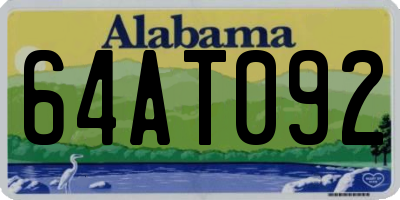 AL license plate 64AT092