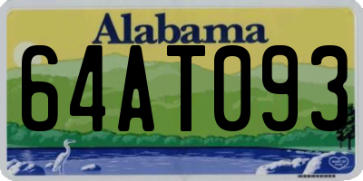 AL license plate 64AT093