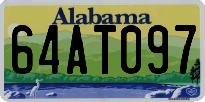 AL license plate 64AT097