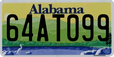 AL license plate 64AT099