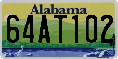 AL license plate 64AT102