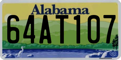 AL license plate 64AT107