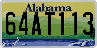 AL license plate 64AT113