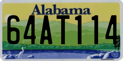 AL license plate 64AT114