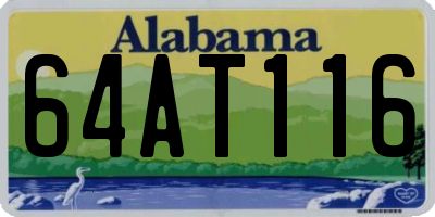 AL license plate 64AT116