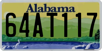 AL license plate 64AT117