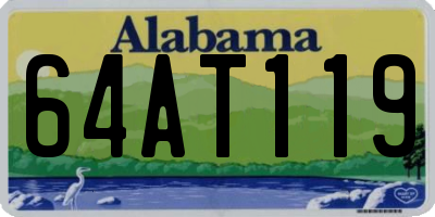 AL license plate 64AT119