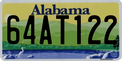 AL license plate 64AT122