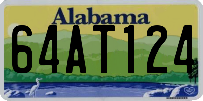 AL license plate 64AT124