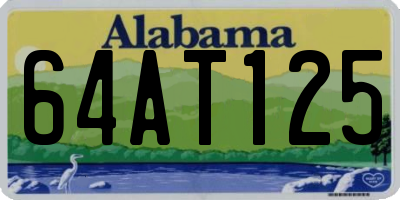 AL license plate 64AT125