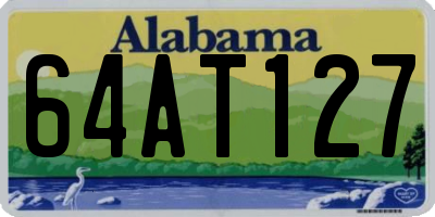 AL license plate 64AT127
