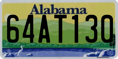 AL license plate 64AT130
