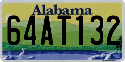AL license plate 64AT132