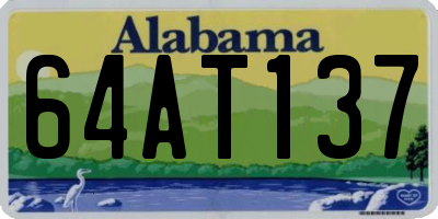 AL license plate 64AT137