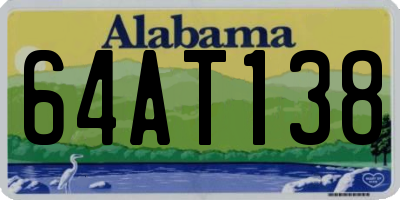 AL license plate 64AT138