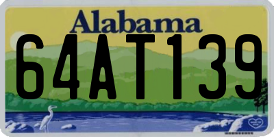 AL license plate 64AT139