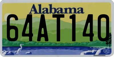 AL license plate 64AT140