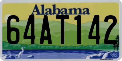 AL license plate 64AT142