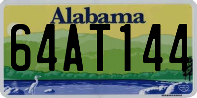 AL license plate 64AT144