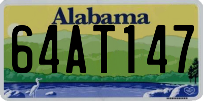 AL license plate 64AT147
