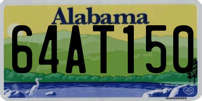 AL license plate 64AT150