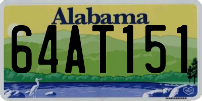 AL license plate 64AT151