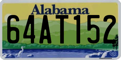 AL license plate 64AT152
